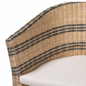   Modern European furniture - Striped Rattan Curved Accent Chair - www.oroa.com | Oroa.com