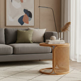 Modern European furniture - Woven Rattan Round End Table - www.oroa.com
