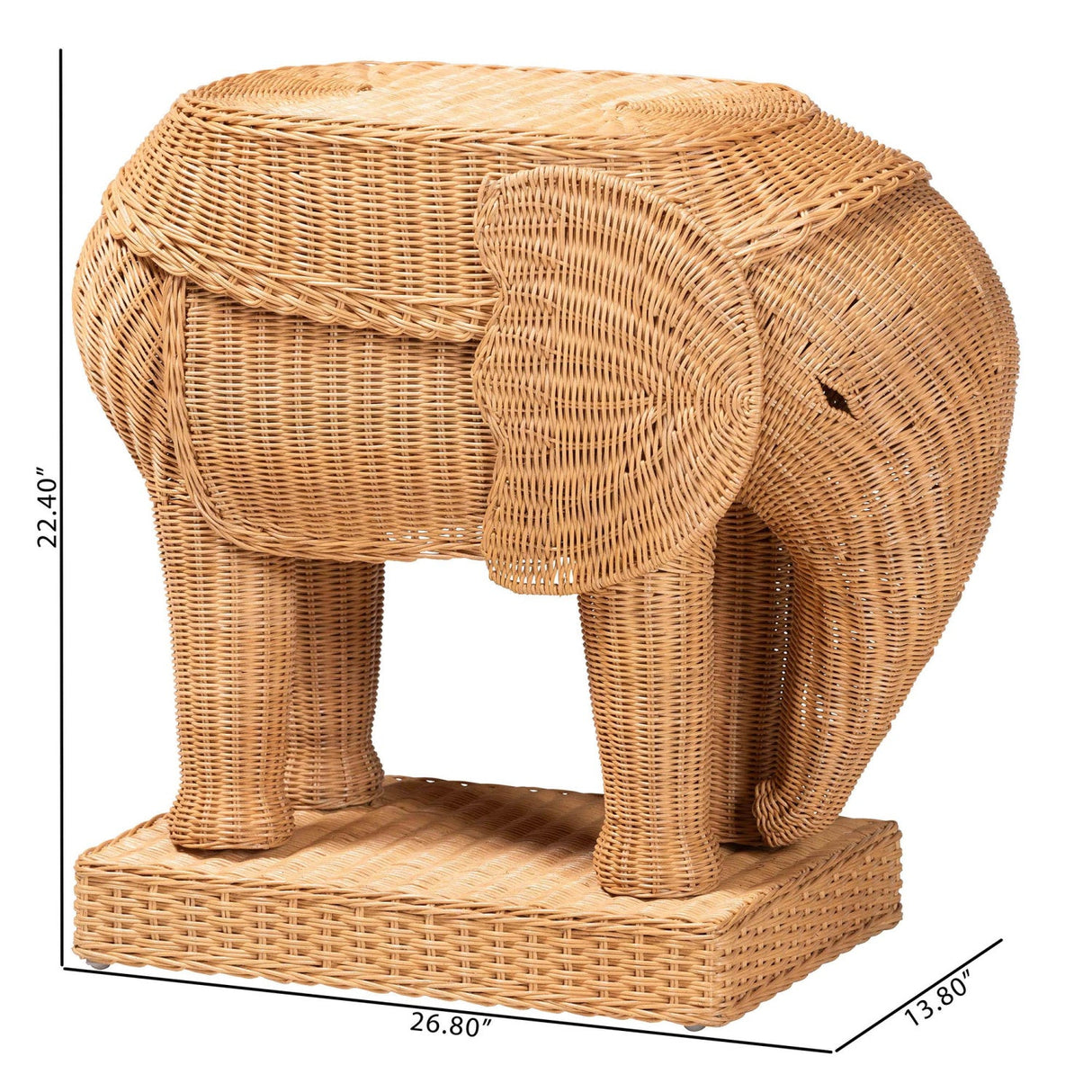 Modern European furniture - Rattan Elephant End Table - www.oroa.com