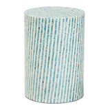 Modern European furniture - Blue Mother Of Pearl End Table - www.oroa.com