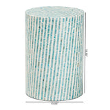 Modern European furniture - Blue Mother Of Pearl End Table - www.oroa.com