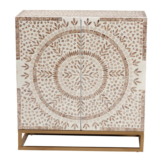 Modern European furniture - Floral Mother Of Pearl Cabinet - www.oroa.com