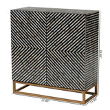 Modern European furniture - Black Gray 2 Door Cabinet - www.oroa.com