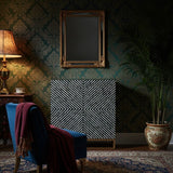 Modern European furniture - Black Gray 2 Door Cabinet - www.oroa.com