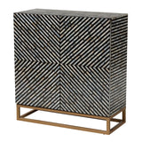 Modern European furniture - Black Gray 2 Door Cabinet - www.oroa.com