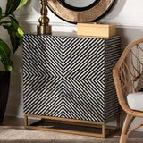 Modern European furniture - Black Gray 2 Door Cabinet - www.oroa.com