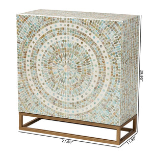   Modern European furniture - Multicolored Mother Of Pearl Cabinet - www.oroa.com | Oroa.com