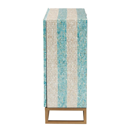 Modern European furniture - Two Toned Mother Of Pearl Cabinet - www.oroa.com
