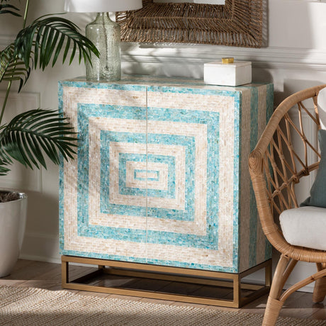 Modern European furniture - Two Toned Mother Of Pearl Cabinet - www.oroa.com