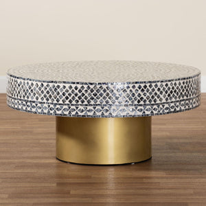   Modern European furniture - Mosaic Capiz Shell Coffee Table - www.oroa.com | Oroa.com