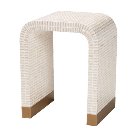 Modern European furniture - White Capiz Shell Accent Tables 3 - www.oroa.com
