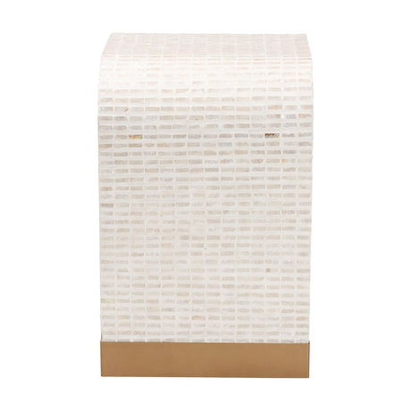 Modern European furniture - White Capiz Shell Accent Tables 3 - www.oroa.com