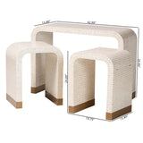 Modern European furniture - White Capiz Shell Accent Tables 3 - www.oroa.com