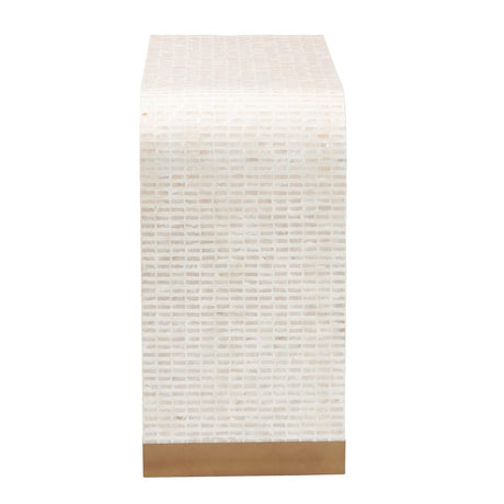 Modern European furniture - White Capiz Shell Console Table - www.oroa.com