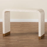 Modern European furniture - White Capiz Shell Console Table - www.oroa.com