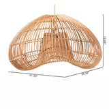 Modern European furniture - Natural Rattan Dome Pendant Lamp - www.oroa.com