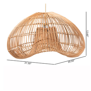 Natural Rattan Dome Pendant Lamp | Bali Loom Hansa | Oroa.com