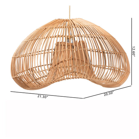 Modern European furniture - Natural Rattan Dome Pendant Lamp - www.oroa.com