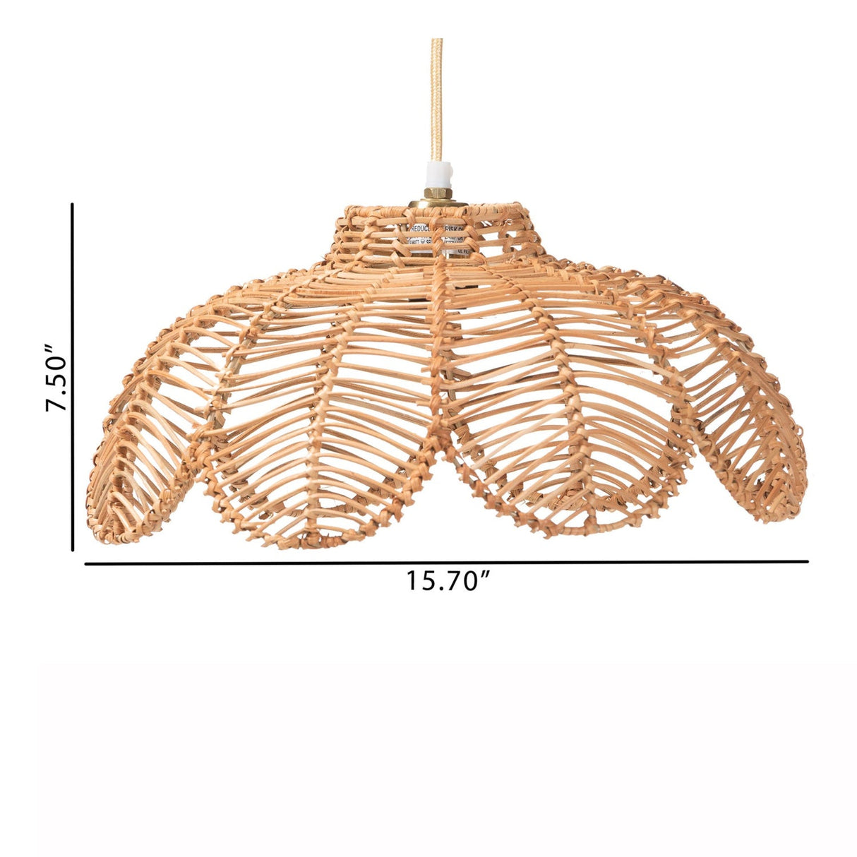 Modern European furniture - Rattan Petal Shaped Pendant Lamp - www.oroa.com