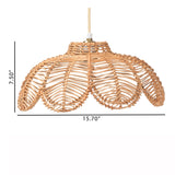 Modern European furniture - Rattan Petal Shaped Pendant Lamp - www.oroa.com
