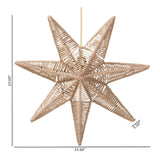 Modern European furniture - Star Shaped Jute Pendant Lamp - www.oroa.com