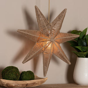 Modern European furniture - Star Shaped Jute Pendant Lamp - www.oroa.com