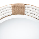 Modern European furniture - White Woven Round Mirror - www.oroa.com