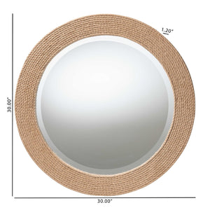 Woven Rope Round Mirror | Bali Loom Nieva | Oroa.com