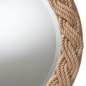 Modern European furniture - Braided Rope Round Boho Mirror - www.oroa.com