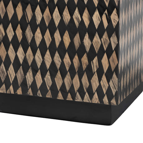 Modern European furniture - Diamond Pattern Bamboo End Table - www.oroa.com