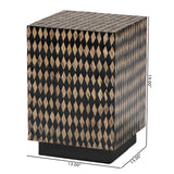 Modern European furniture - Diamond Pattern Bamboo End Table - www.oroa.com