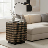 Modern European furniture - Diamond Pattern Bamboo End Table - www.oroa.com