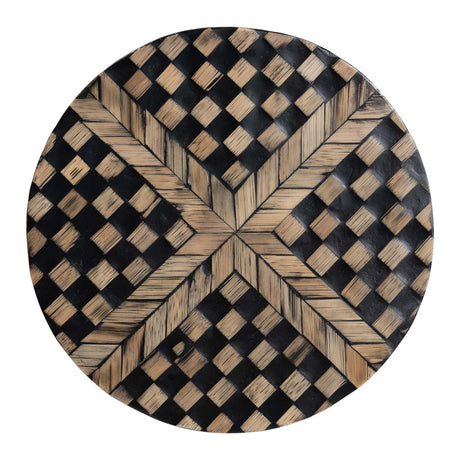 Modern European furniture - Diamond Pattern Bamboo End Table - www.oroa.com