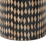 Modern European furniture - Diamond Pattern Bamboo End Table - www.oroa.com