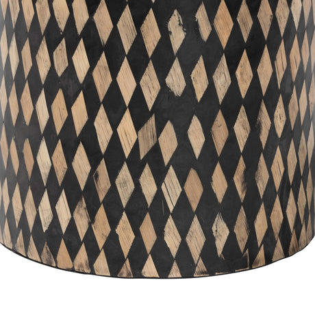Modern European furniture - Diamond Pattern Bamboo End Table - www.oroa.com