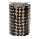 Modern European furniture - Diamond Pattern Bamboo End Table - www.oroa.com