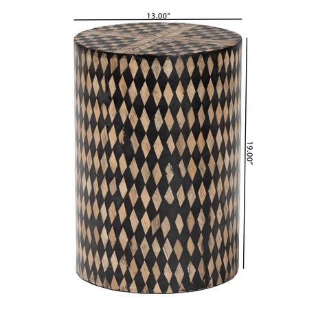 Modern European furniture - Diamond Pattern Bamboo End Table - www.oroa.com