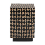 Modern European furniture - Diamond Pattern Bamboo End Table - www.oroa.com