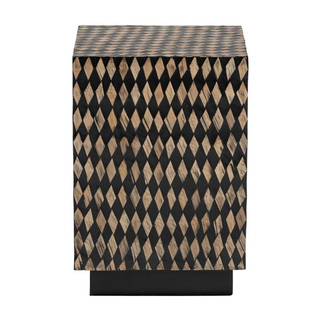 Modern European furniture - Diamond Pattern Bamboo End Table - www.oroa.com