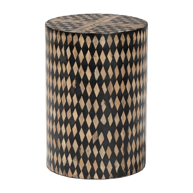 Diamond Pattern Bamboo End Table | Bali Loom Paulo | Oroa.com