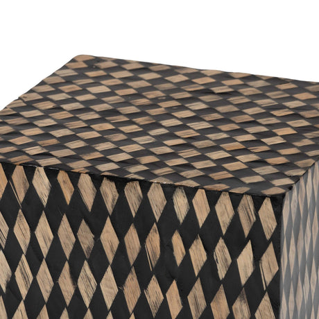 Modern European furniture - Diamond Pattern Bamboo End Table - www.oroa.com