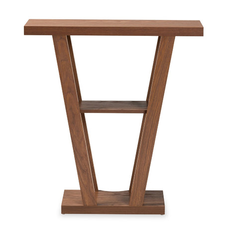 Modern European furniture - Walnut Angular Console Table - www.oroa.com