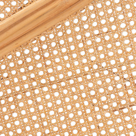 Rattan Scalloped Queen Headboard – Flower – rear view