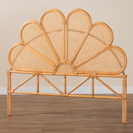 Rattan Scalloped Queen Headboard – Flower – alternate view 7