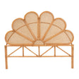 Rattan Scalloped Queen Headboard – Flower – front view