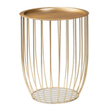 Modern European furniture - Gold Openwork Frame End Table - www.oroa.com