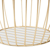 Modern European furniture - Gold Openwork Frame End Table - www.oroa.com