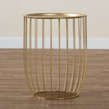 Modern European furniture - Gold Openwork Frame End Table - www.oroa.com