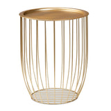 Modern European furniture - Gold Openwork Frame End Table - www.oroa.com