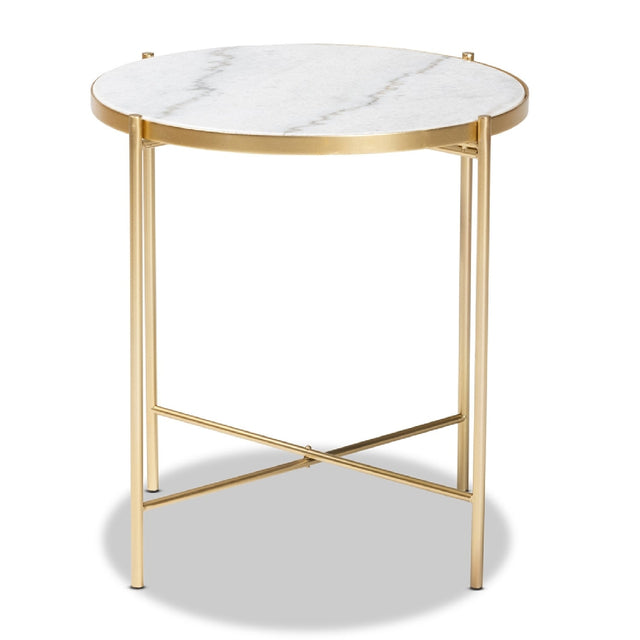 Modern European furniture - Round Marble End Table - www.oroa.com